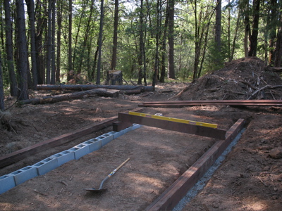 Cinderblocks, not rocks