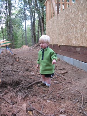 Gregory exploring the property