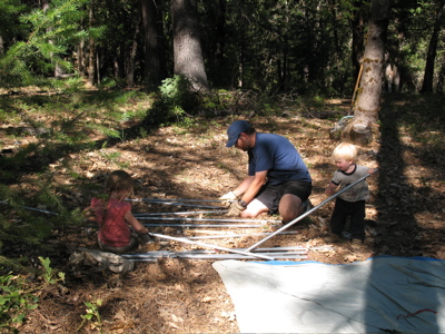 Sorting tent poles